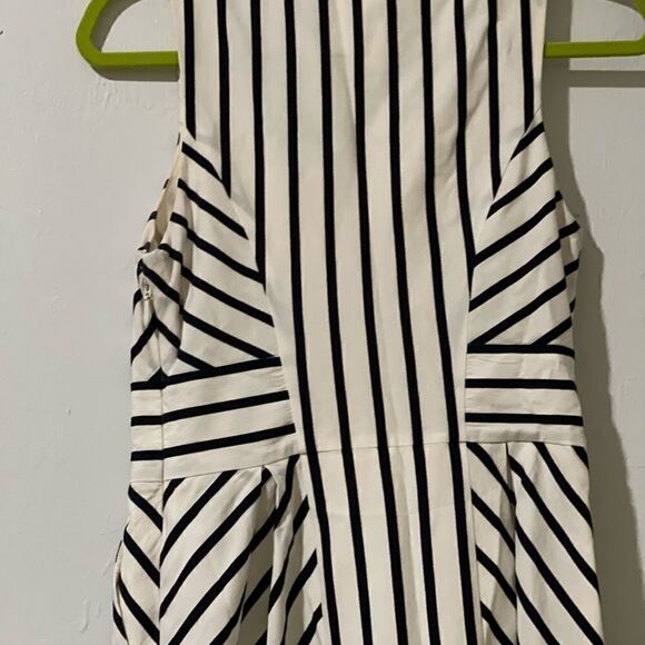 Maeve Anthropology Chessia dress blue stripe crochet front 4 Sleeveless - Picture 10 of 14